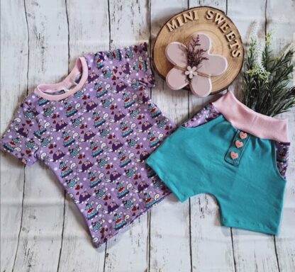 2 tlg. Set aus kurzer Hose und T-Shirt in gr 86