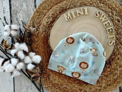 Beanie mit Bündchen KU 38-40 Tiere