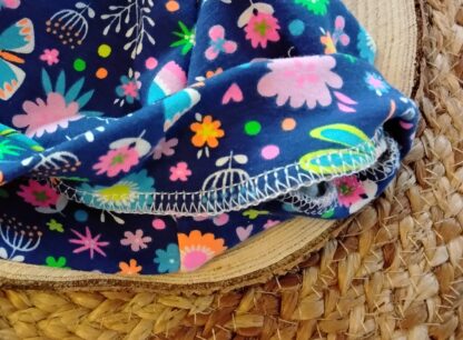 Beanie mit Bündchen KU 34-37 Blumen – Bild 2