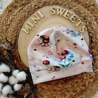 Beanie mit Bündchen KU 38-40 Marienkäfer