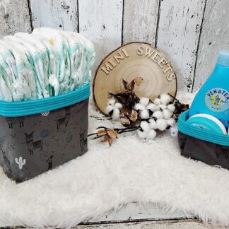 2 tlg Set Utensilos Alpaka grau/blau