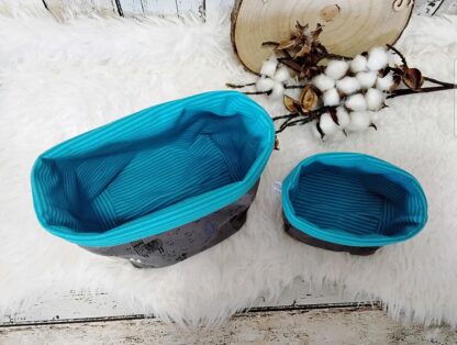 2 tlg Set Utensilos Alpaka grau/blau – Bild 3