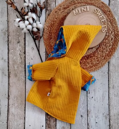 Set aus Wendejacke mit Mütze und Wendehalstuch Giraffen gr 56 – Bild 9
