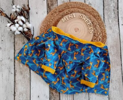 Set aus Wendejacke mit Mütze und Wendehalstuch Giraffen gr 56 – Bild 12