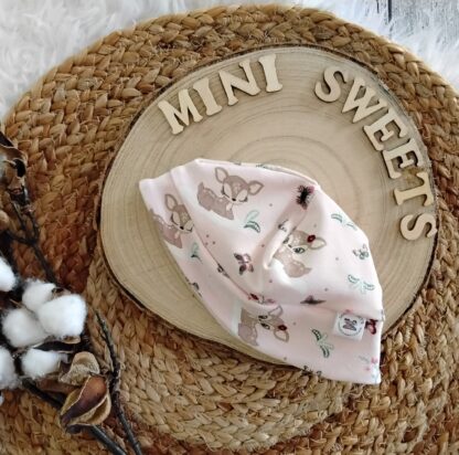 Luftiges Kleidchen gr 56 aus Jerseystoff und Musselin mit Sommermütze – Bild 5