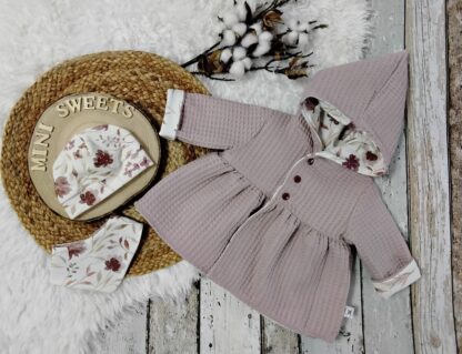 3 tlg Set Wendejacke gr 56 mit Mütze 34-37 und Halstuch