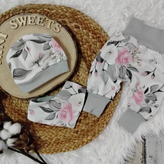 3 tlg Set für Frühchen Pumphose Mütze Tuch