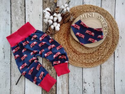 2 tlg Set gr 62/68 lange Pumphose mit Halstuch Feuerwehr