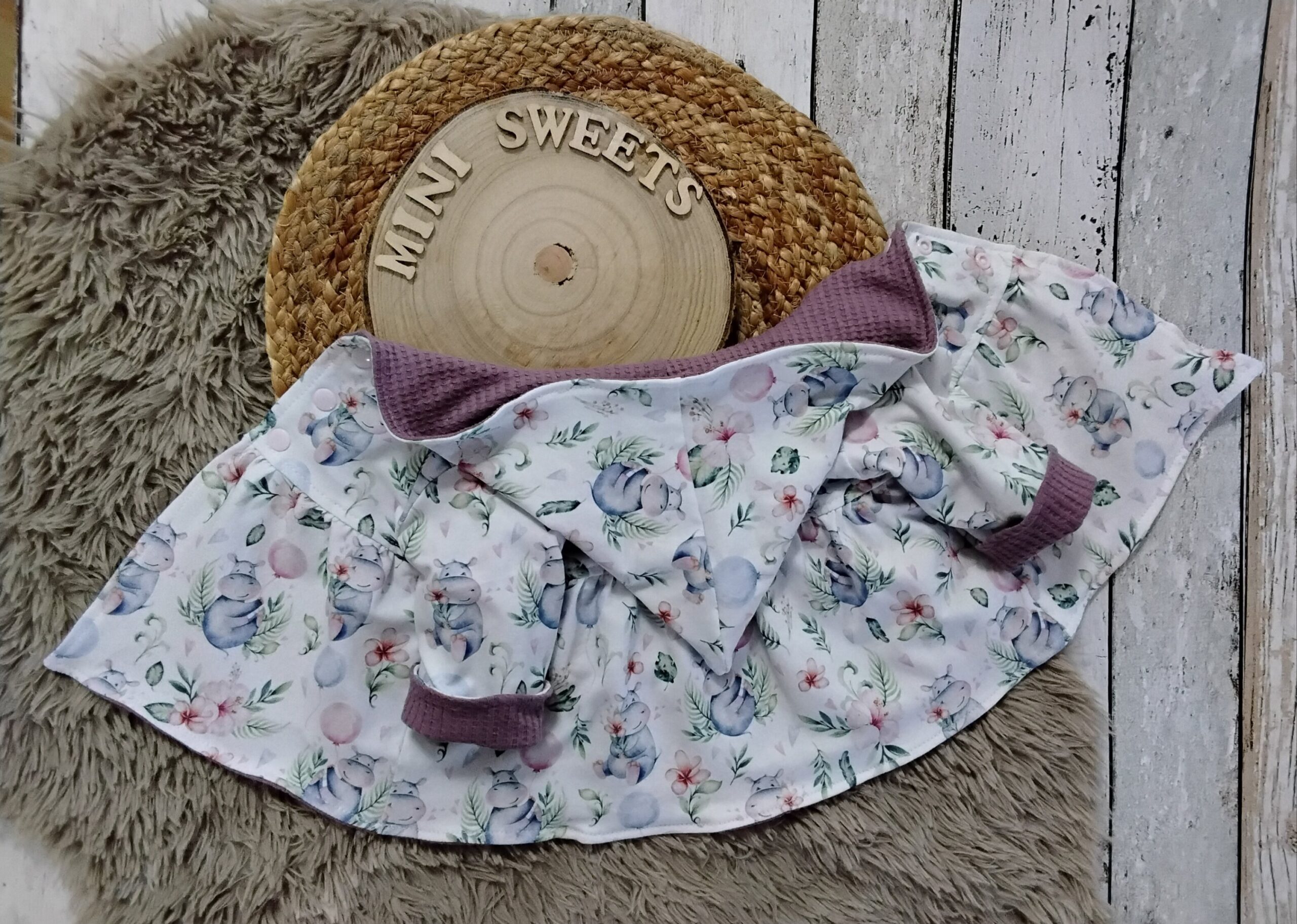 3 tlg Set Wendejacke gr 56 mit Mütze und Halstuch – Bild 4