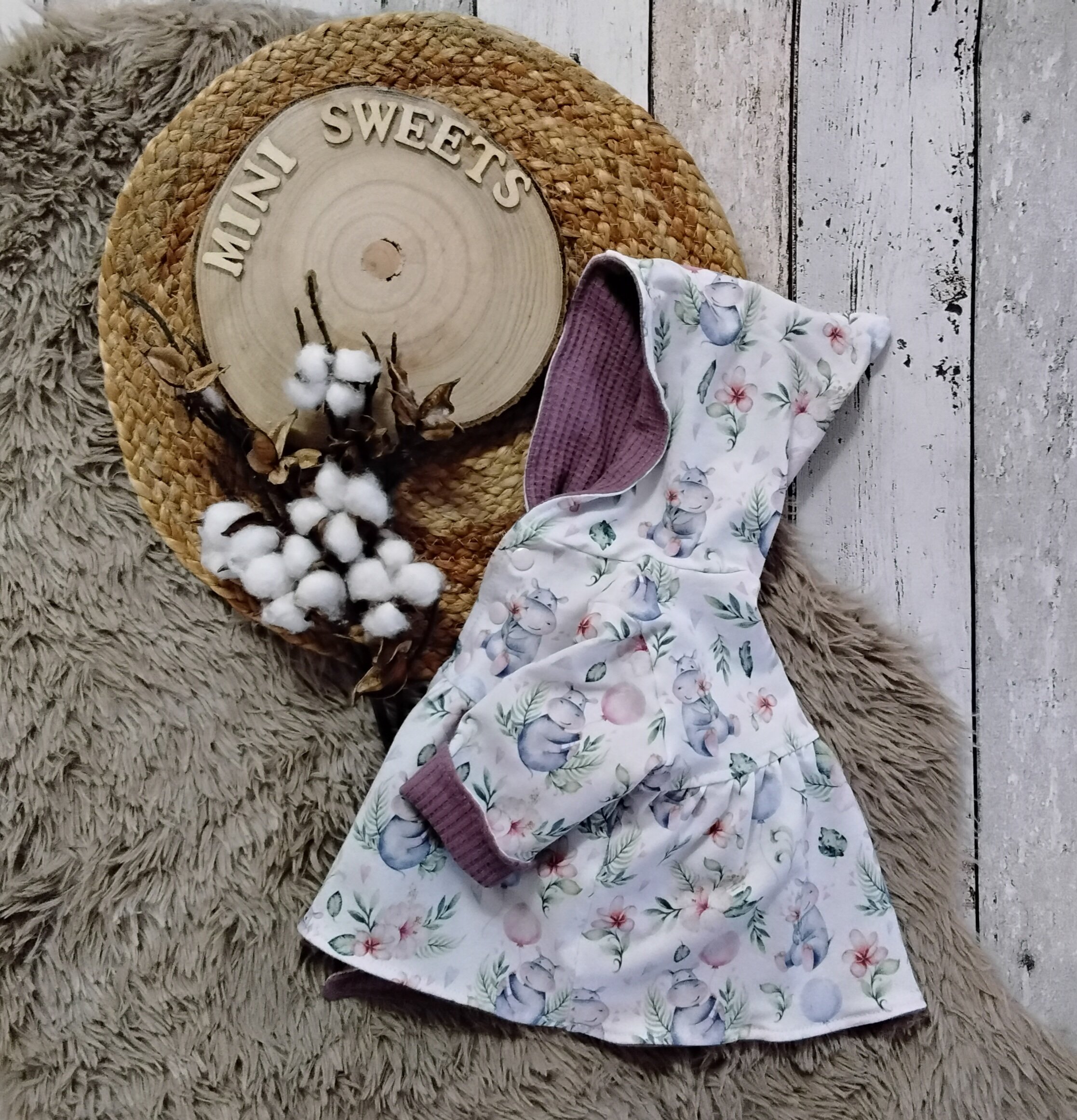 3 tlg Set Wendejacke gr 56 mit Mütze und Halstuch – Bild 3