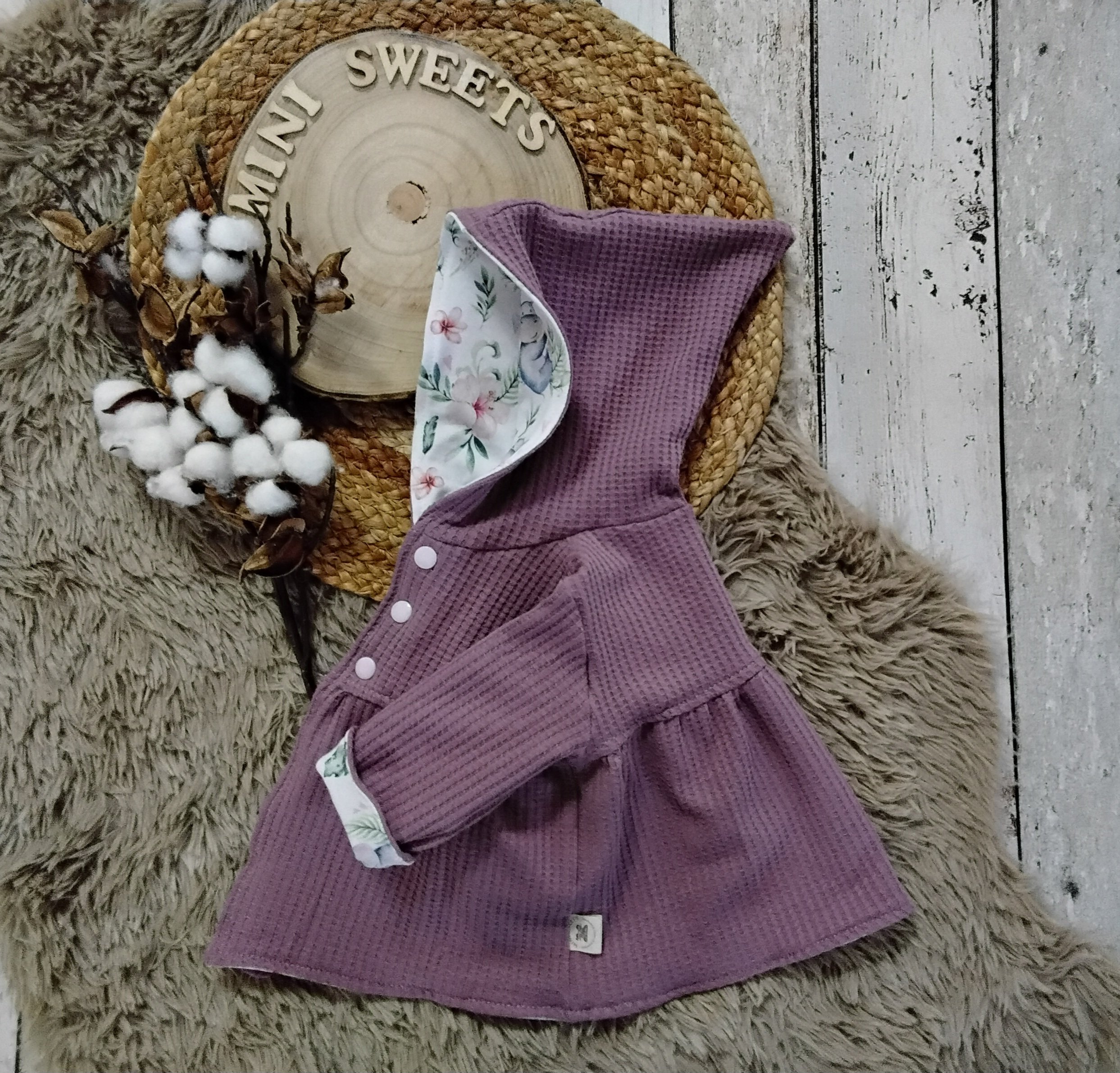 3 tlg Set Wendejacke gr 56 mit Mütze und Halstuch – Bild 6