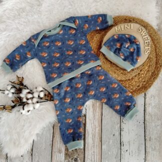 3 tlg Set Pullover, Pumphose und Mütze gr 62 Füchse