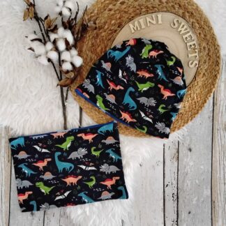 Wendebeanie mit Loop KU 53-54 Dino