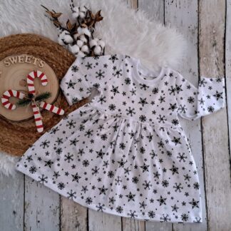 Kleid gr 80 Schneeflocken