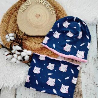 Mütze mit Loop gefütterter KU 53-54 Eulen